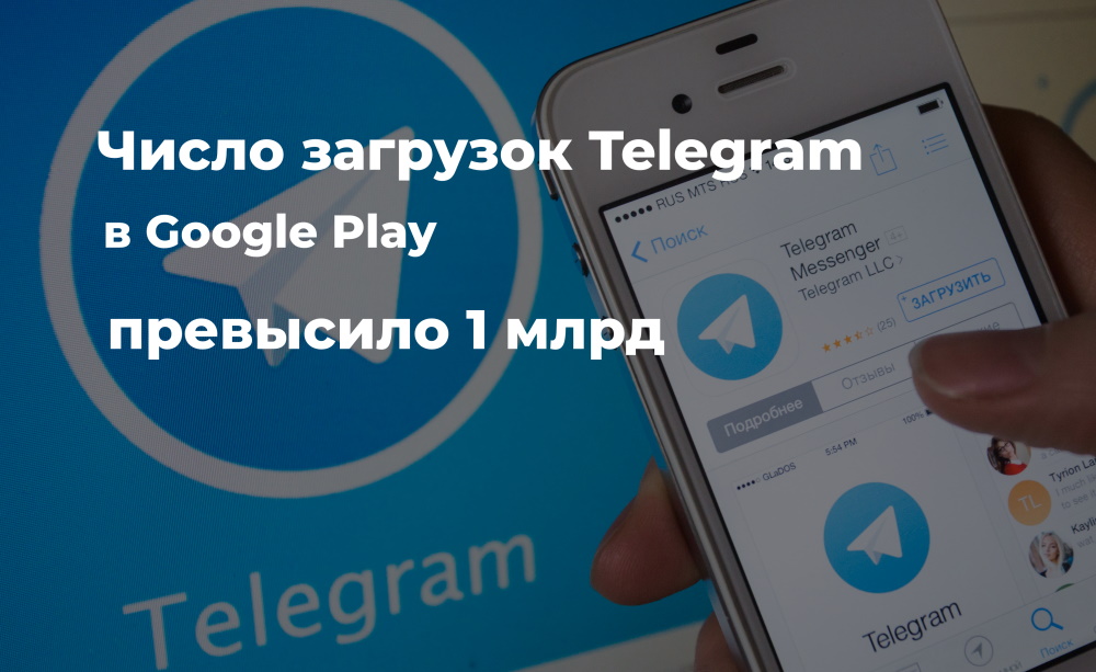 Число загрузок Telegram Число загрузок Telegram